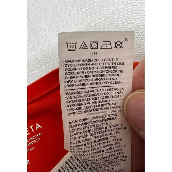 Athleta Aurora Ruched Tank Top Womens M Orange Excellent Mock Neck S/658470-00 - Picture 7 of 8